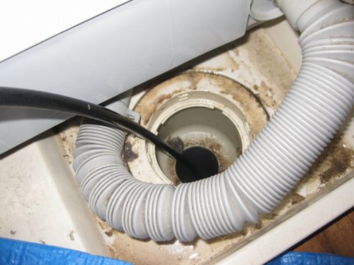 洗濯機の排水管の汚れ